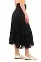 Falda Larga Samantha Negro Talla XS Mercedes Campuzano