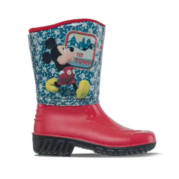 Disney Botas de Lluvia Mickey Osama Para Niño Rojo Negro T. 23