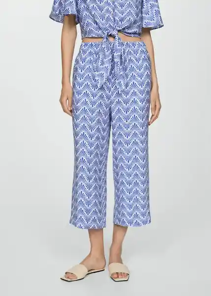 Pantalón Life Azul Talla 18 Mujer Mango