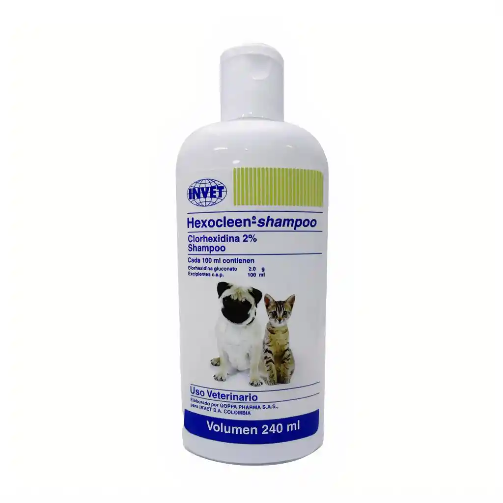 Invet Hexocleen Shampoo Clorhexidina 2% para Mascotas