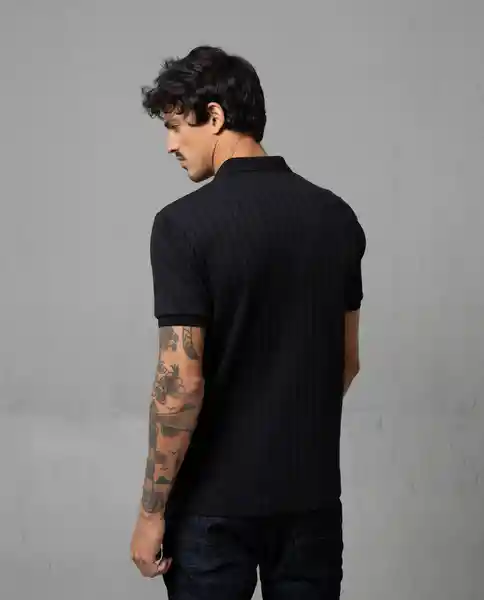 Camisa Tipo Polo Hombre Negro Talla M 191G001 Rifle