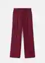 Pantalón Maca Burdeos Talla 36 Mujer Mango