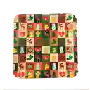 Plato Navidad Carton Decorado Grande 