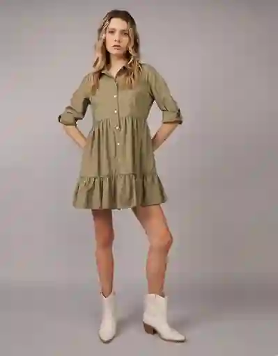 Vestido Mujer Verde Talla SMALL 8049300 American Eagle