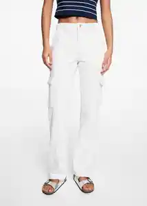 Jean Cargos Off White Talla 18 Teen Niñas Mango