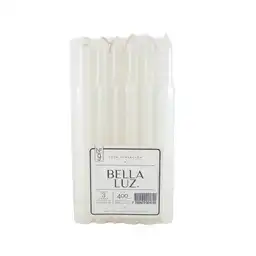 Vela Acanalada Blanca 400gr Packbella Luz