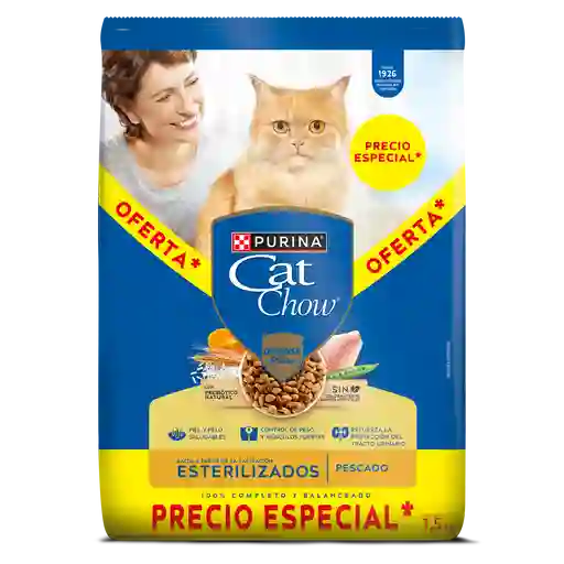 Comida para gatos Purina Cat Chow esterilizados x 1,5kg OFERTA