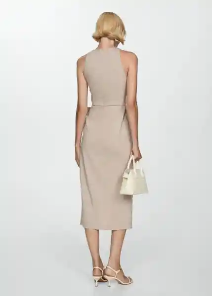 Vestido Lapi-h Beige Talla M Mujer Mango