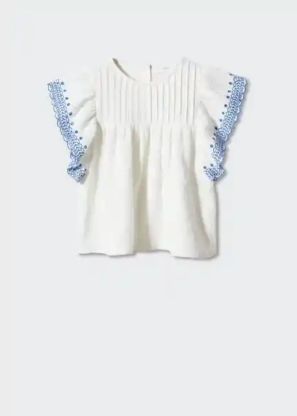 Blusa Milos Offwhite Talla 12 Niñas Mango