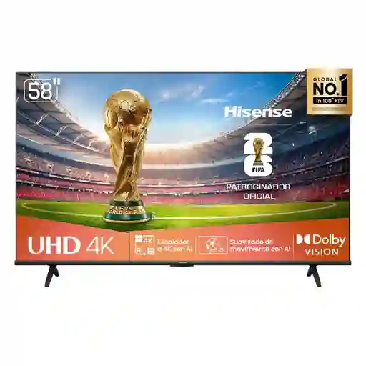 Hisense Televisor Led Uhd-4K Smart tv 58'' Pulgadas 58A6NV