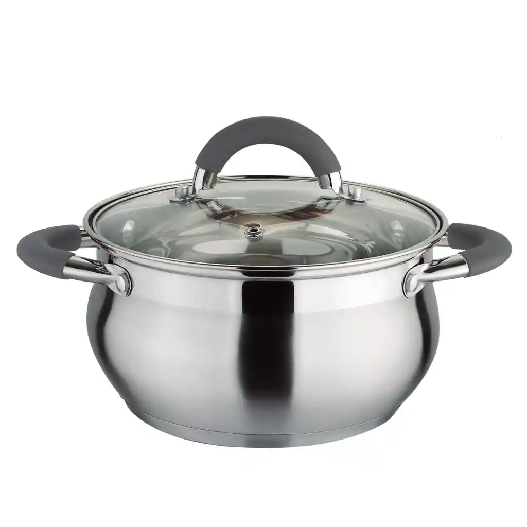 Olla Con Tapa Acero Inoxidable - Gris