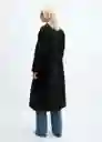 Abrigo Traviata Negro Talla 24 Mujer Mango