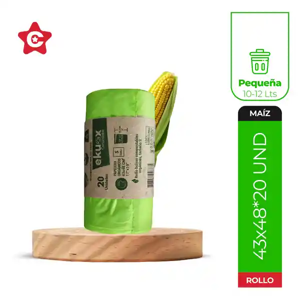 Bols Verde Maíz 43x48 Ekuox Sin Ref
