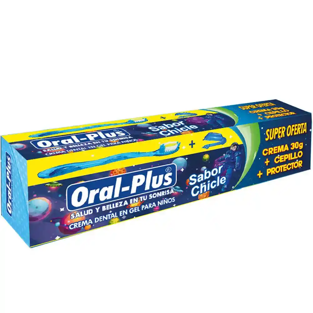 Oral-Plus Kit Cepillo + Crema + Protector Niños Oralplus