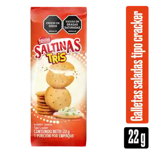 Galletas de sal SALTINAS TRIS tipo cracker x 22g