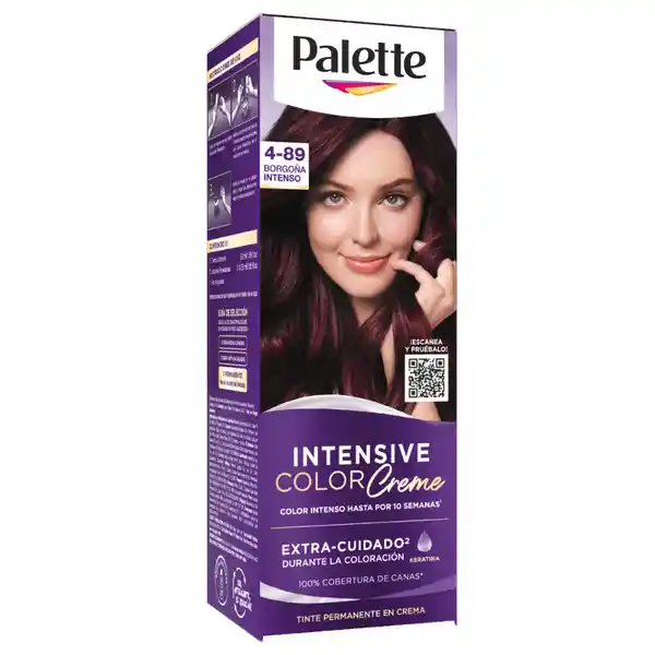 Tinte Palette Color Creme 4-89 Borgoña Intenso
