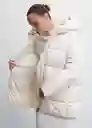 Abrigo Anorak Tokyo Offwhite Talla 18 Mujer Mango