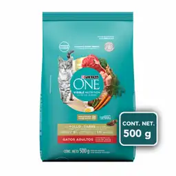 One Alimento para Gatos Adultos con Pollo y Carne 

