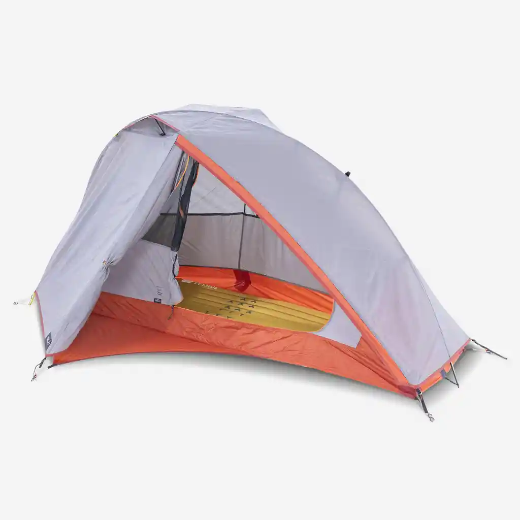 Carpa Tipo Iglú Para Una Persona Para Camping Mt900 Forclaz Gris