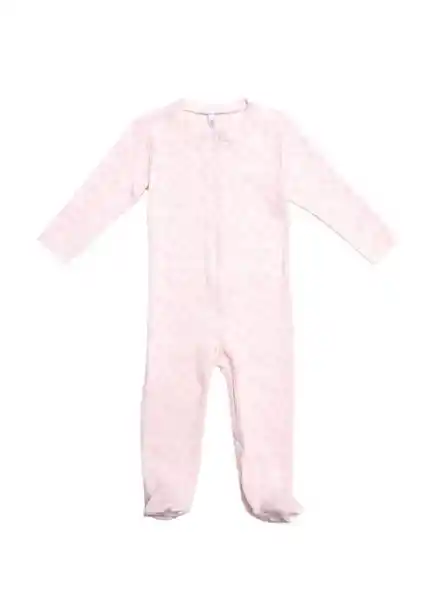 Pijama Larga Bebé Niña Rosado Estampado Talla 0/3 Meses People