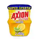 Lavaplatos en Crema Axion Lima Limon 450g x2
