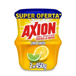 Lavaplatos en Crema Axion Lima Limon 450g x2