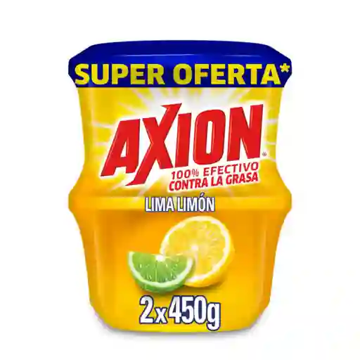 Lavaplatos en Crema Axion Lima Limon 450g x2