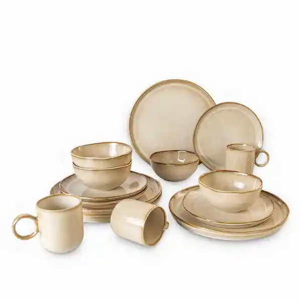Set Vajilla Tulum 4 Puestos Ambiente Gourmet