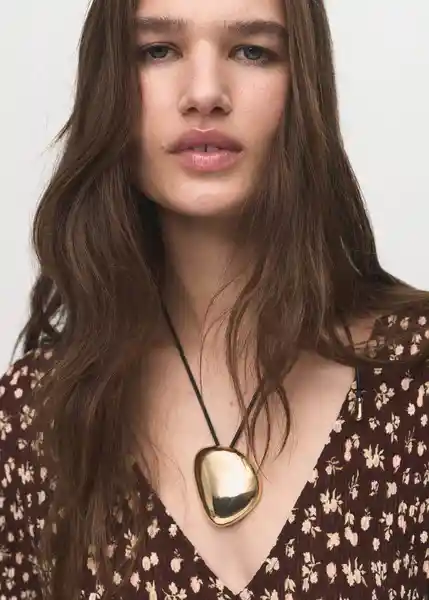 Vestido Pome Marrón Talla L Mujer Mango