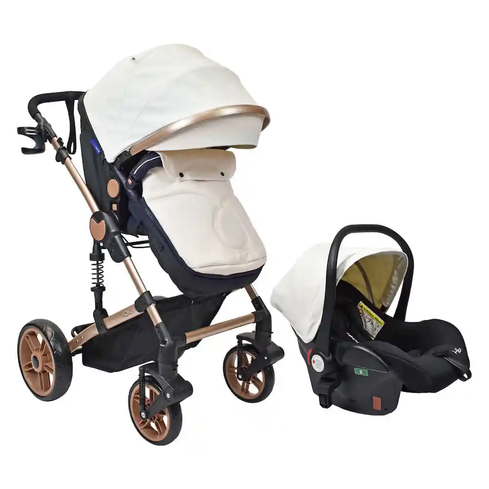 Coche Moises Travel Bebé Gadi Blanco Happy Baby