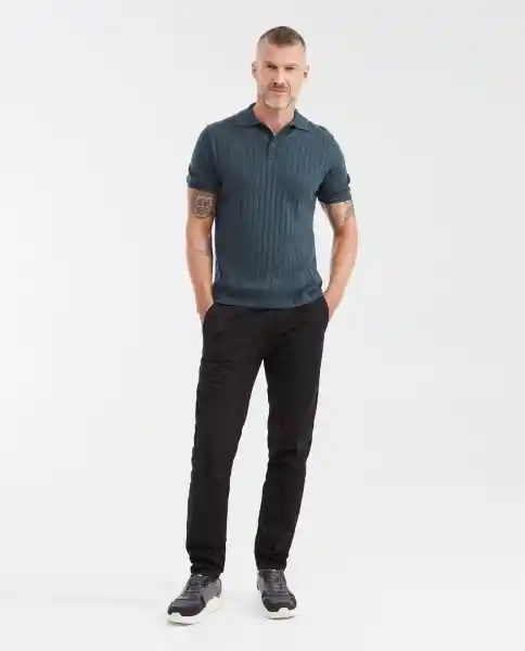 Camiseta Tejida Polo Canale Verde Selva Ultraoscuro M Chevignon