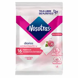 Nosotras Pañitos Húmedos Íntimos con Agua de Rosas