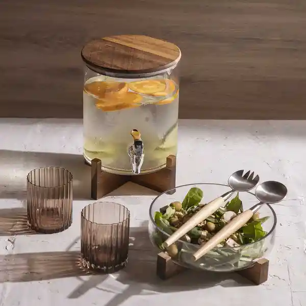 Set de Servidoras Ensalada Mango Madera Ambiente Gourmet