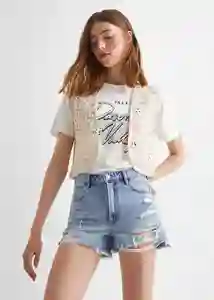 Short Bsc Tejano Oscuro Talla 20 Teen Niñas Mango