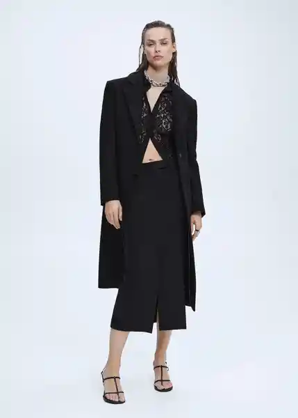 Abrigo Malecon Negro Talla S Mujer Mango