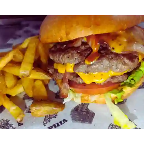 Hamburguesa America's Doble con Papas