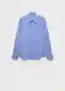 Camisa Nina Azul Talla S Mujer Mango