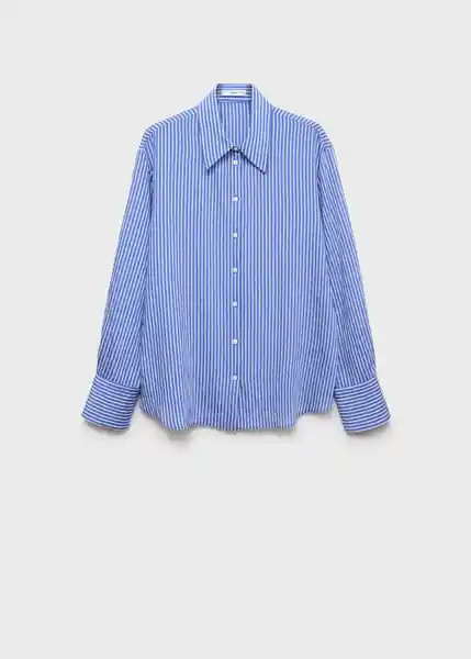 Camisa Nina Azul Talla S Mujer Mango