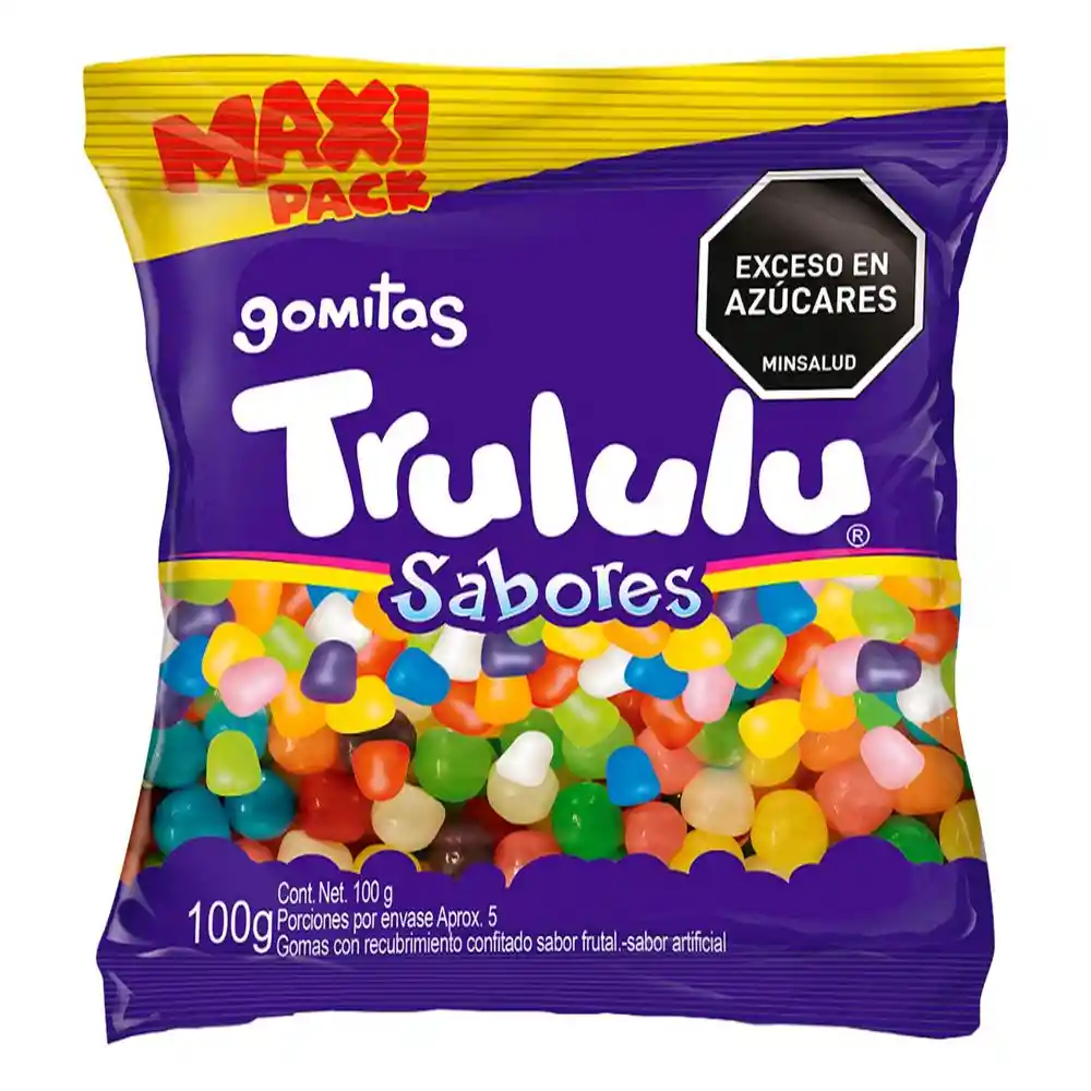 Gomas Trululu Recubrimiento Confitado Frutal(100 Gr)