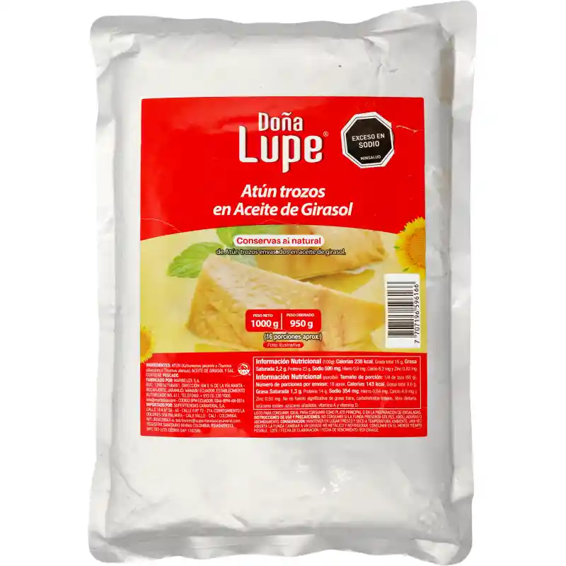 Doña Lupe Atún Lomitos en Aceite Girasol