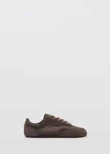 Tenis Deportiva Flat1 Chocolate Talla 38 Mujer Mango