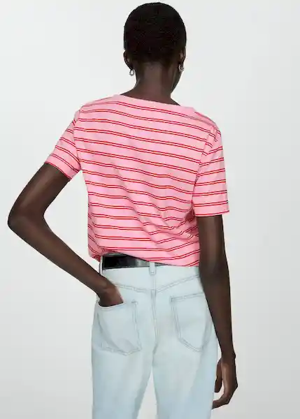 Camiseta Chalapi Rosa Talla S Mujer Mango