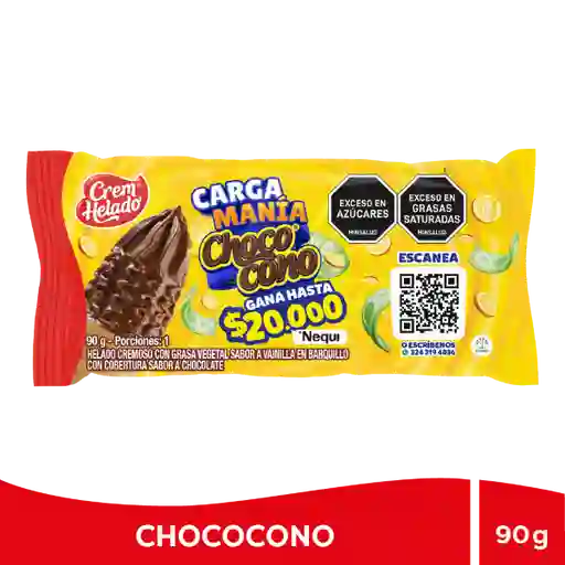 Prm. Cono Chococono Xun Crem Helado Vainilla Barquillo (90 Gr)