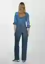 Jean Denver Tejano Oscuro Talla 48 Mujer Mango