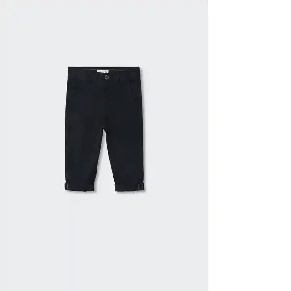 Pantalón Chino Navy Talla 70 Niños Mango