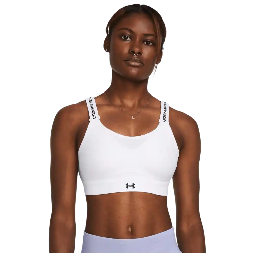 Under Armour Crop Infinity High Bra 223 Blanco Mujer Blanco Mac