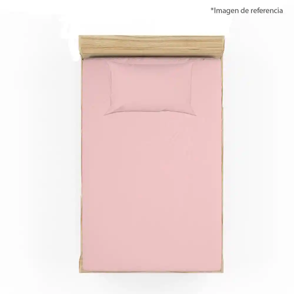 Semijuego 100% Pol Rosado Sencillo Unicolor