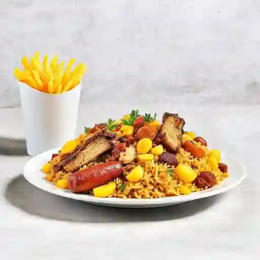Arroz paisa wok para 3 personas