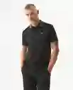 Camiseta Contrast Fabric Poloshirt Negro Noche T L Chevignon