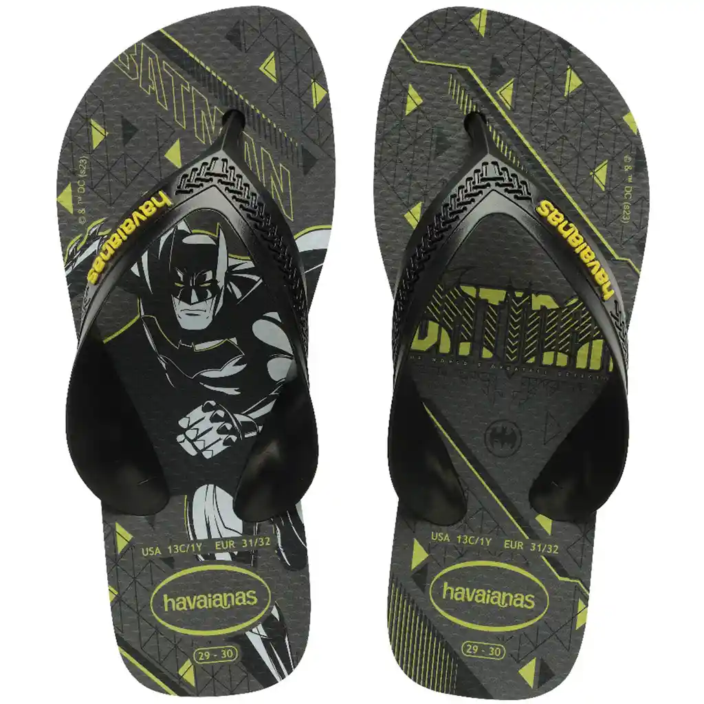 Chanclas Havaianas Batman Para Niño | Modelo Kids Slim